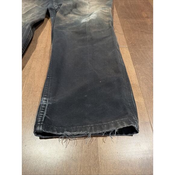 Vintage Carhartt Men's Carpenter Workwear Canvas Pants 36x30 B11 BLK - Picture 2 of 5